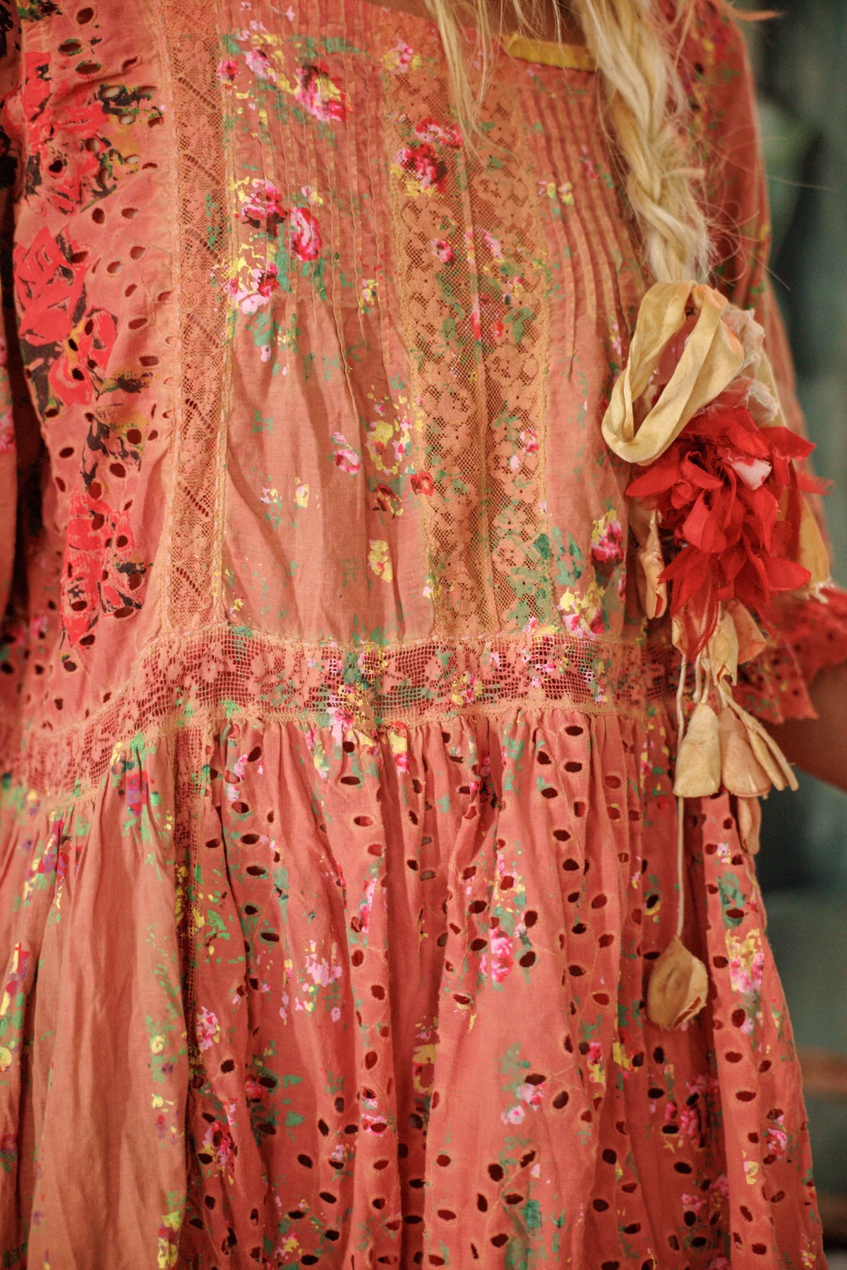 Floral Print Eyelet Calla Dress