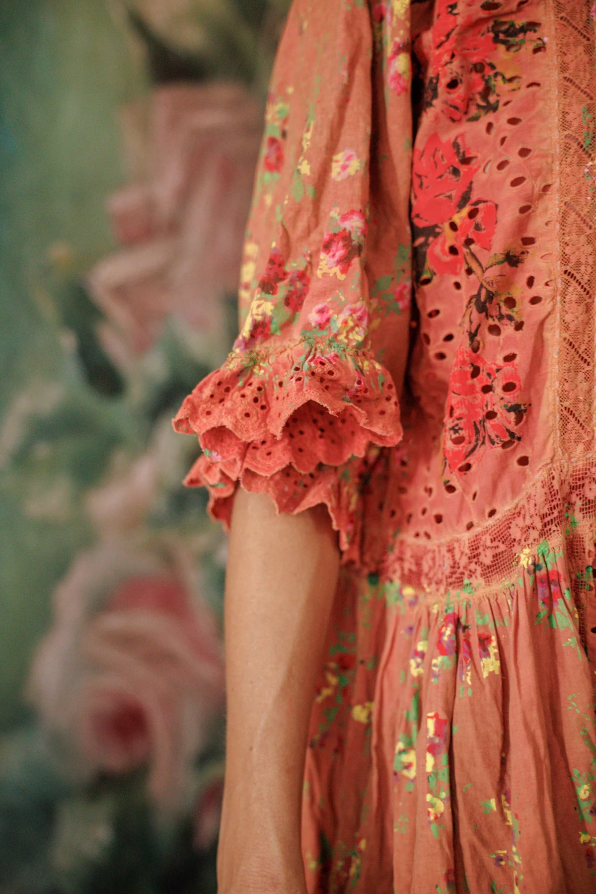 Floral Print Eyelet Calla Dress