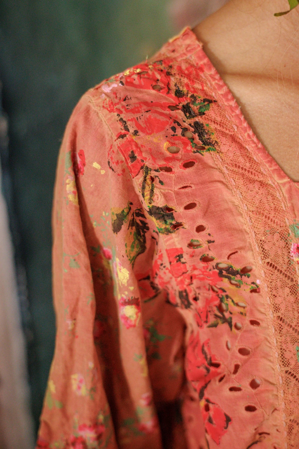Floral Print Eyelet Calla Dress