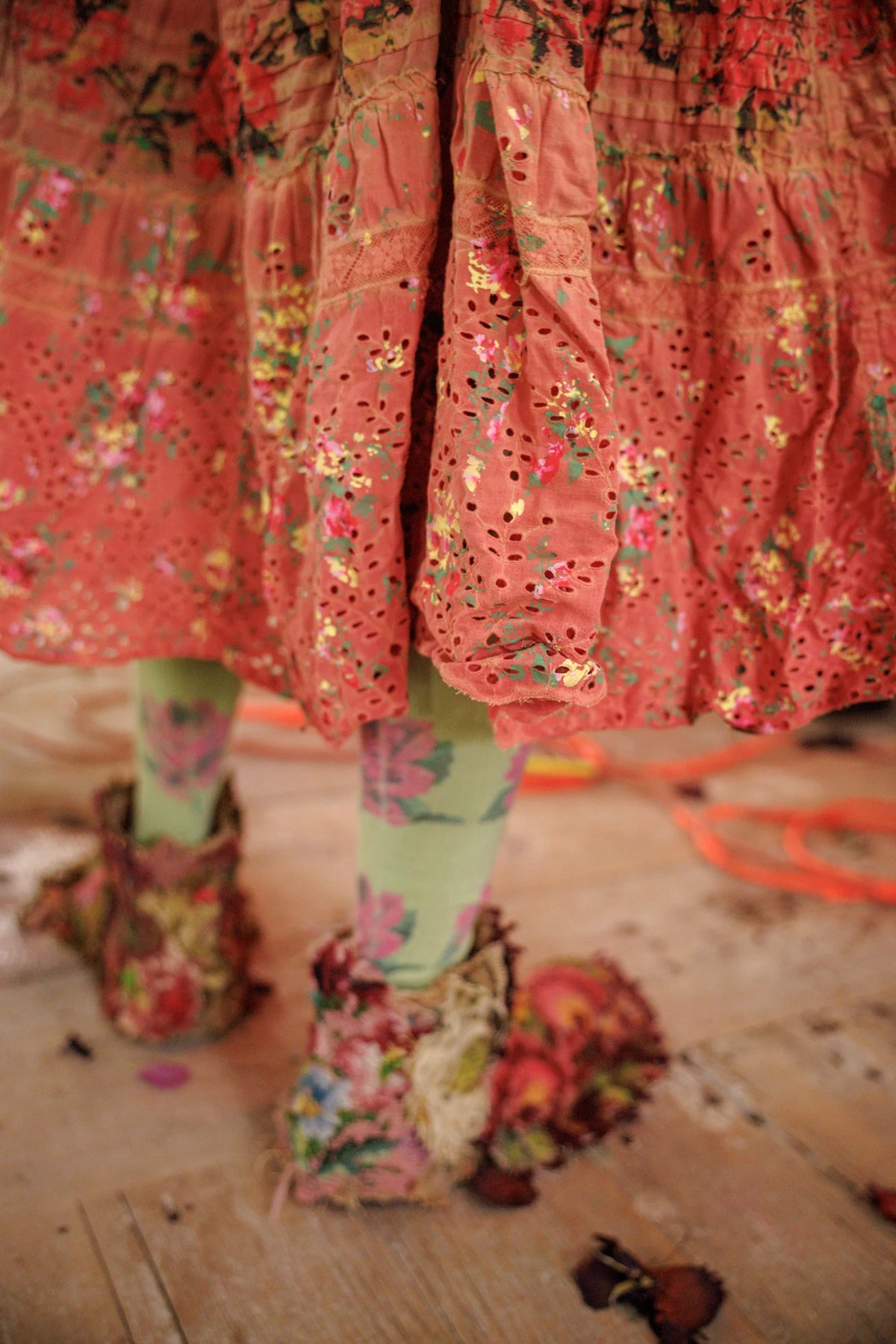Floral Print Eyelet Calla Dress