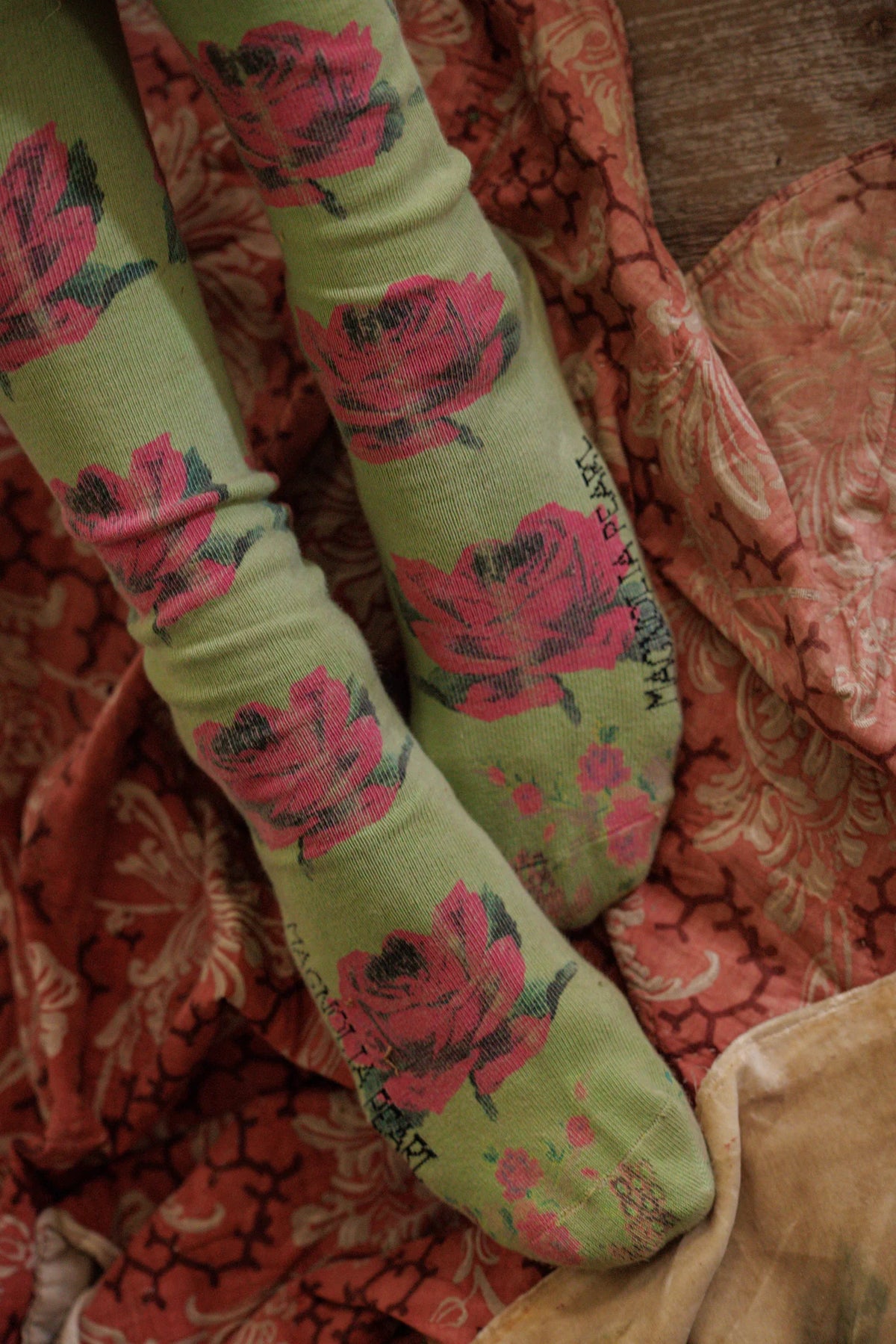 Vibrant Rose OTK Socks