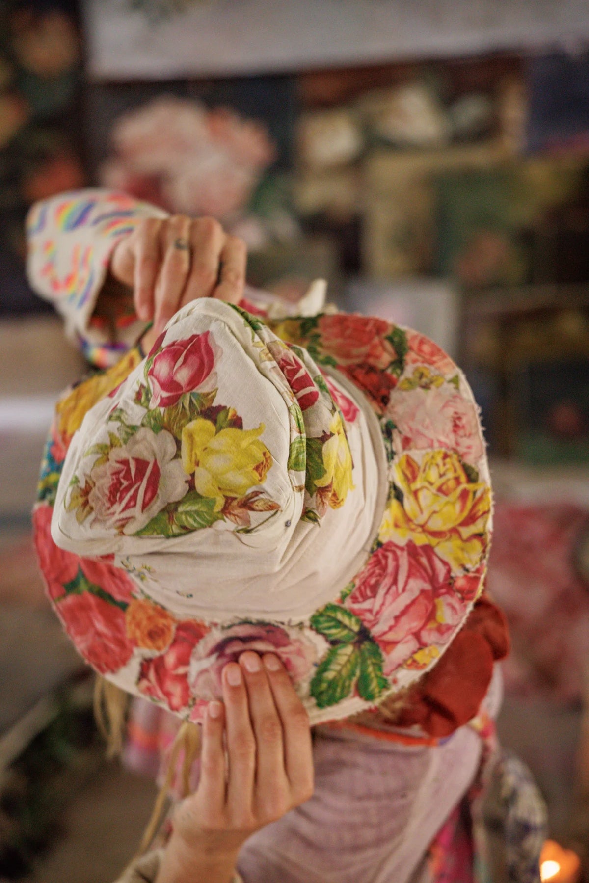 Floral Hemingway Top Hat