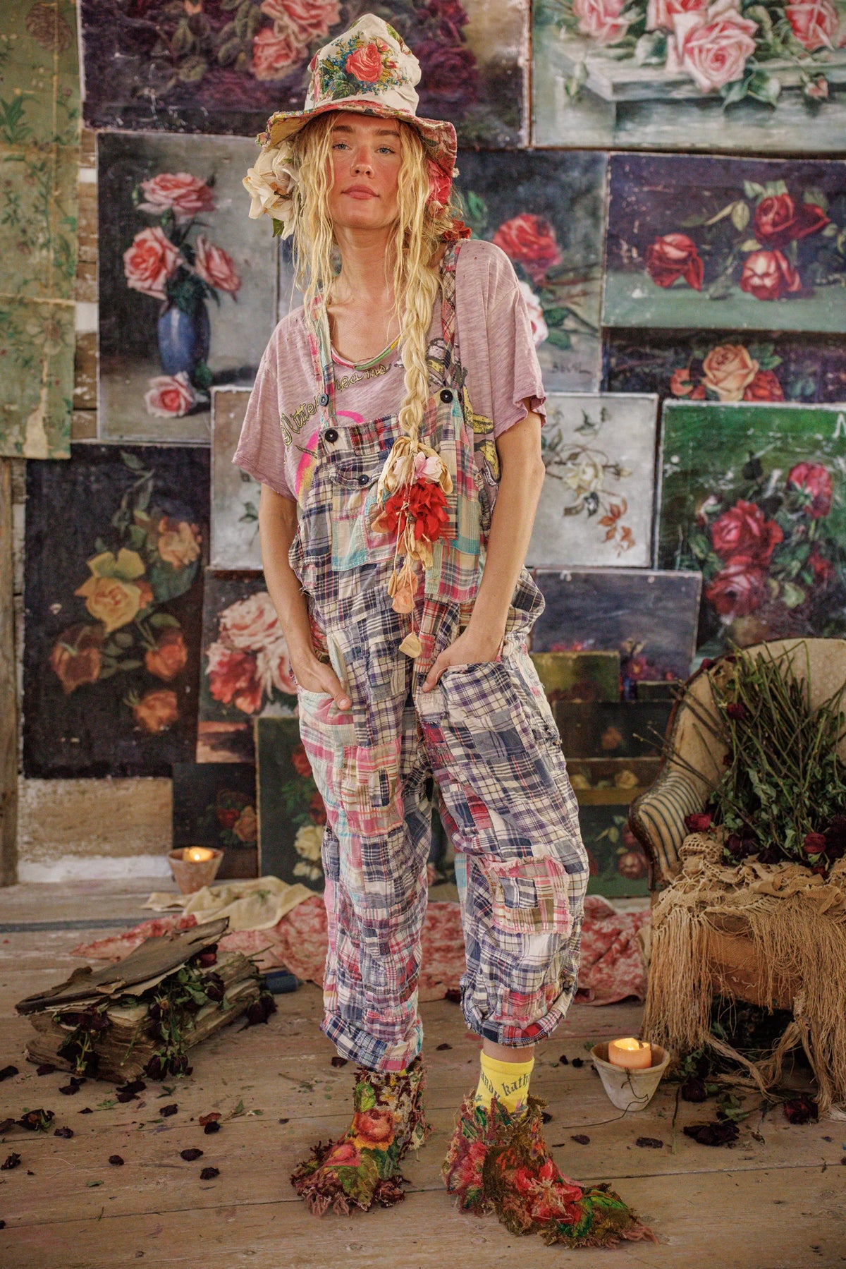 Patchwork Love Overalls