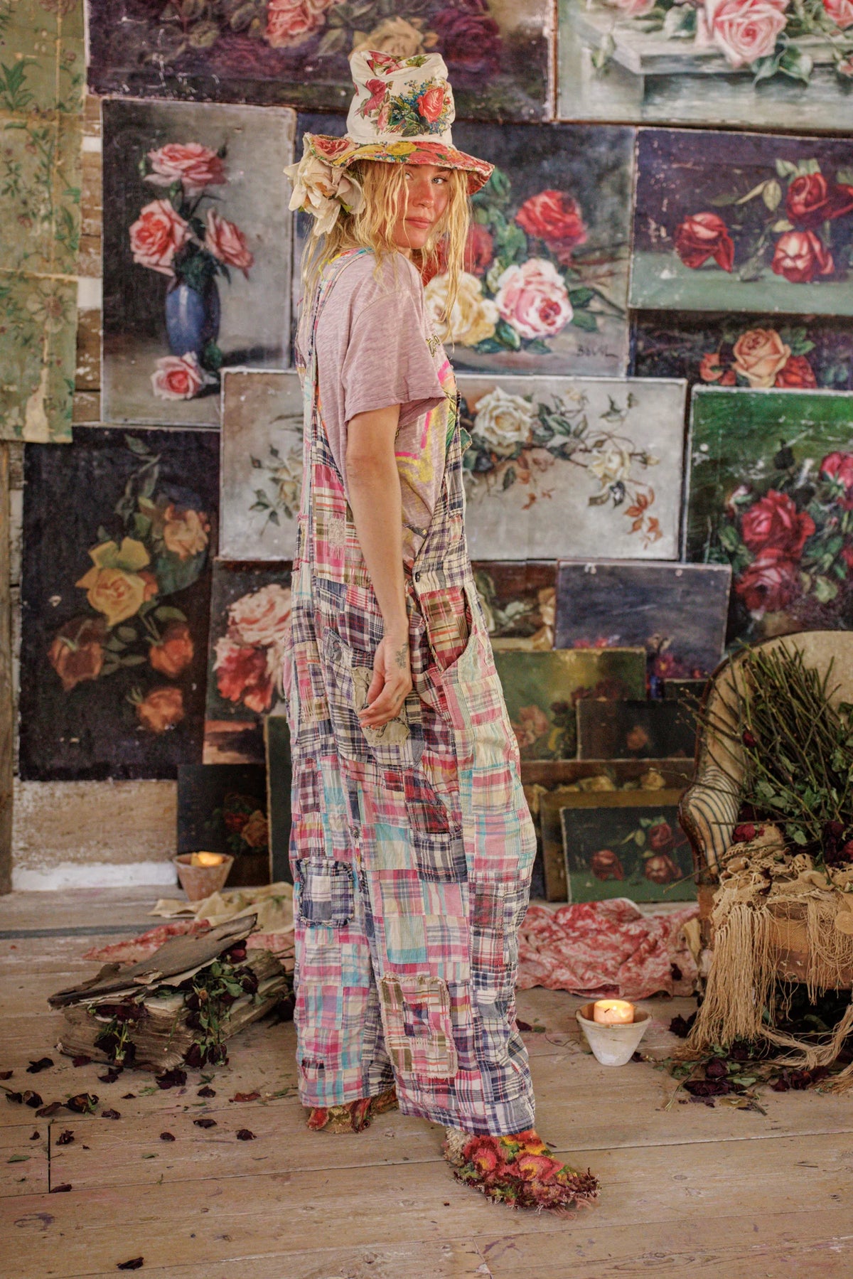 Patchwork Love Overalls