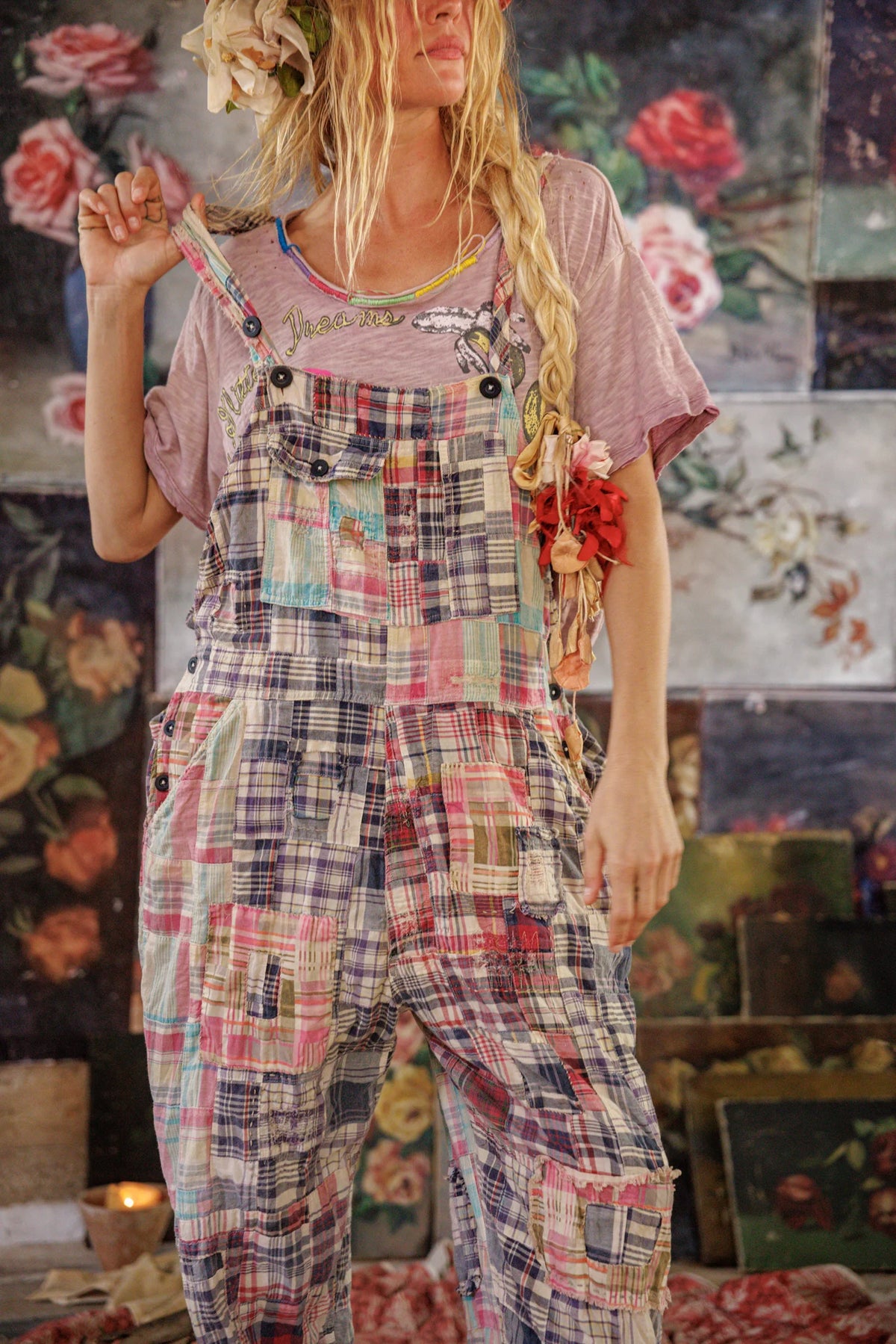 Patchwork Love Overalls