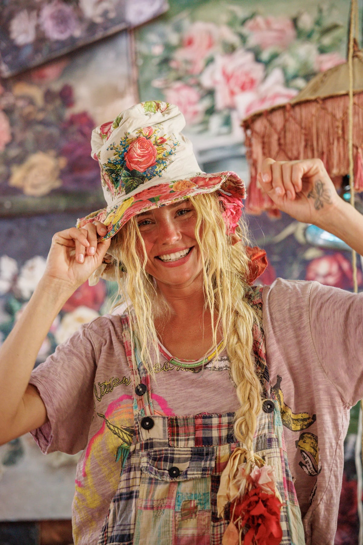 Floral Hemingway Top Hat