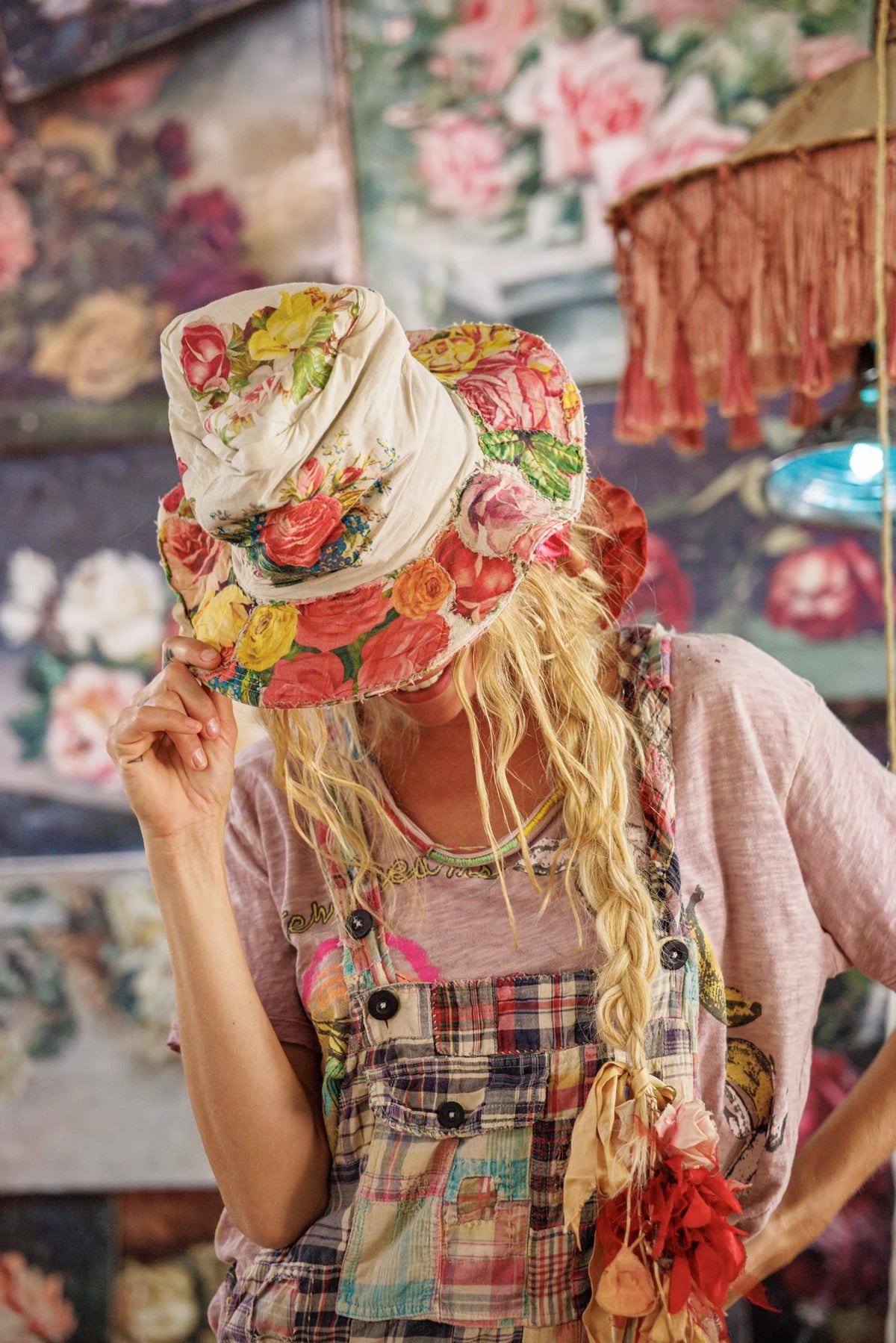 Floral Hemingway Top Hat