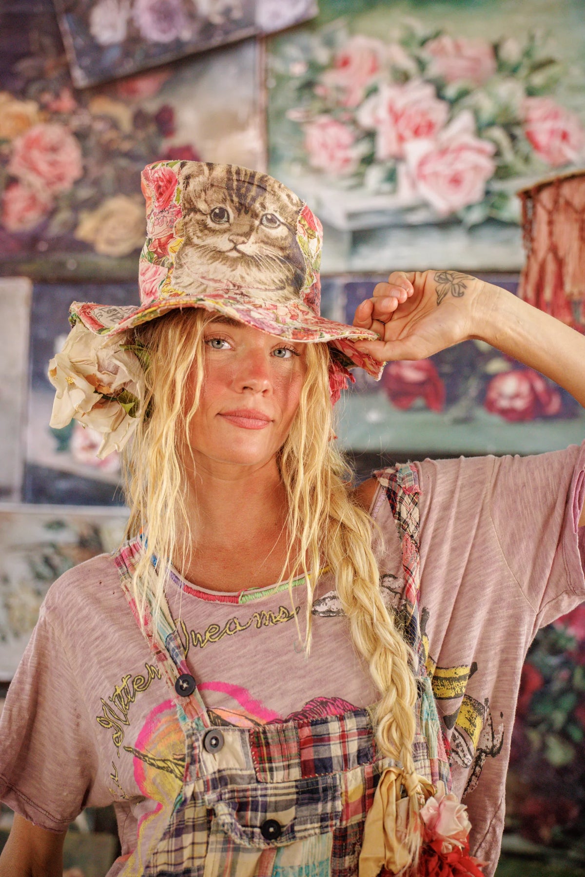 Floral Hemingway Top Hat