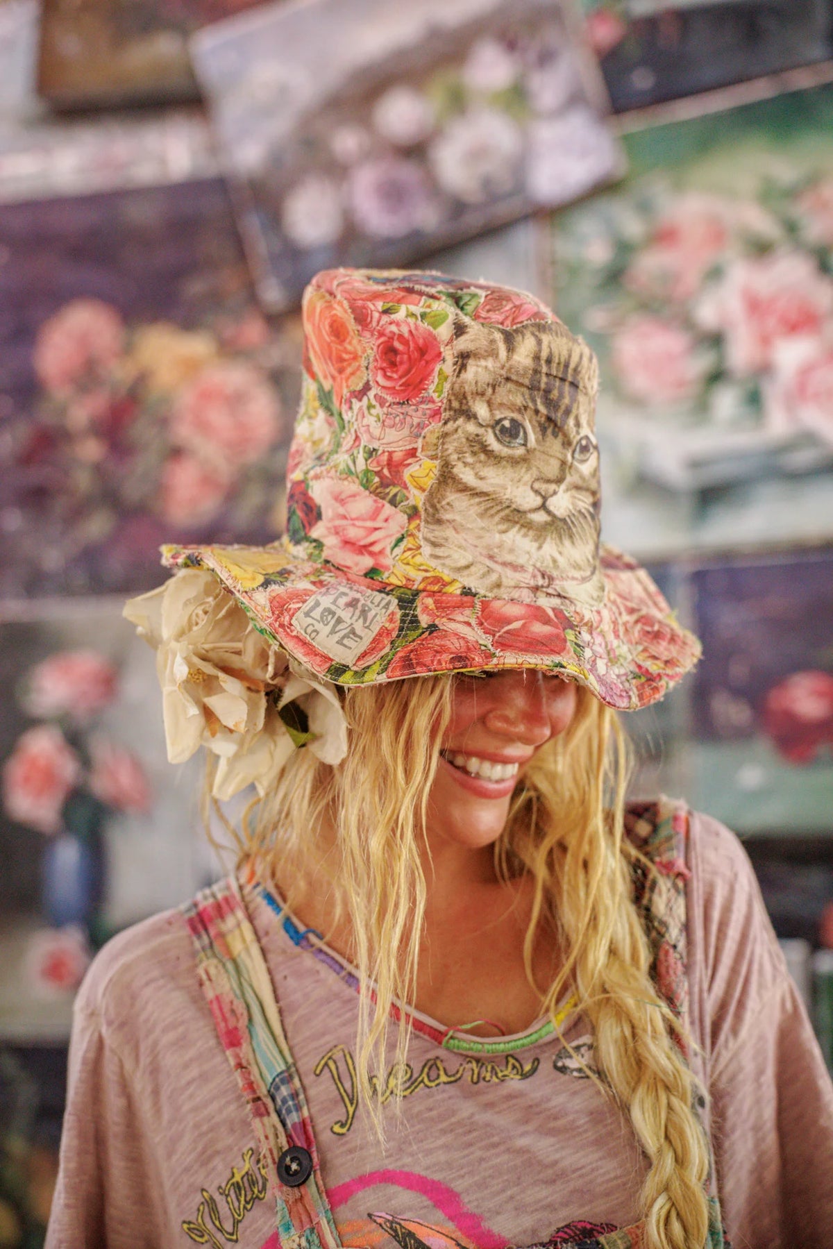 Floral Hemingway Top Hat