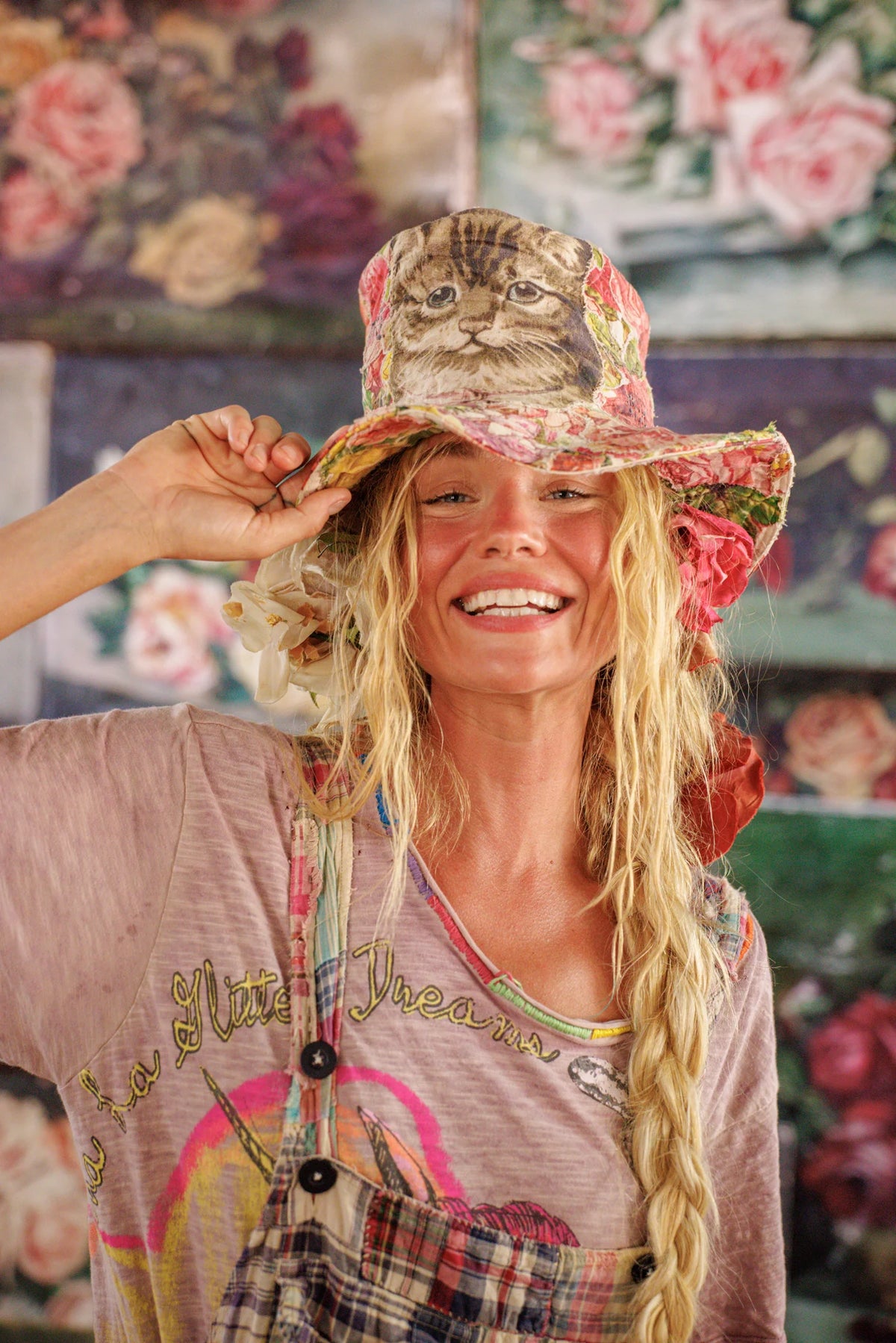 Floral Hemingway Top Hat