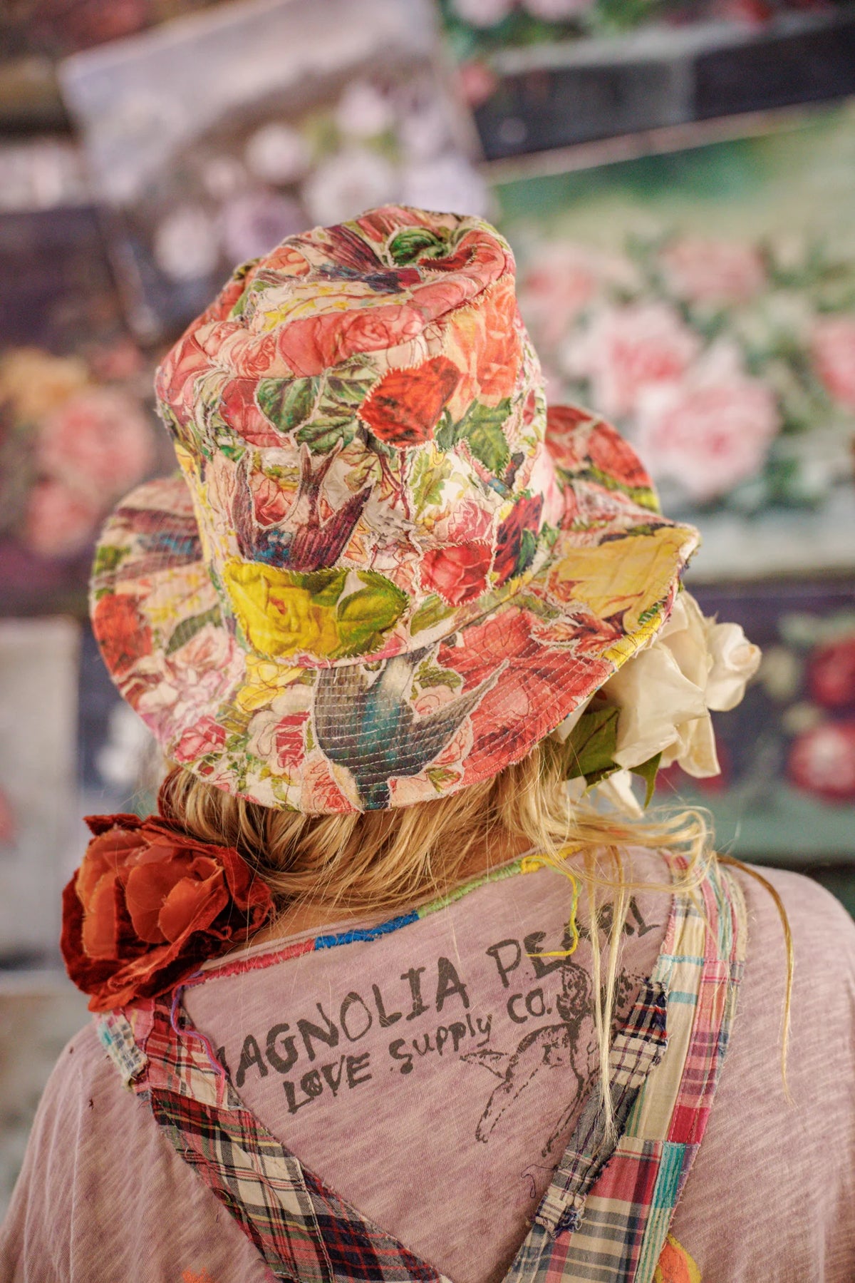 Floral Hemingway Top Hat