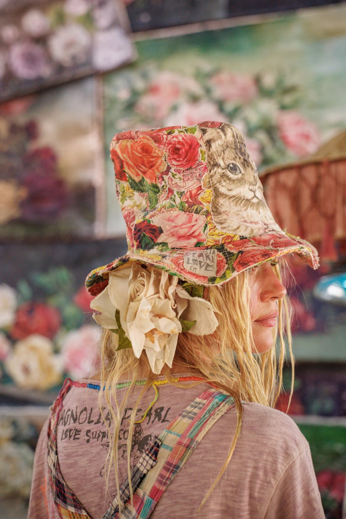 Floral Hemingway Top Hat