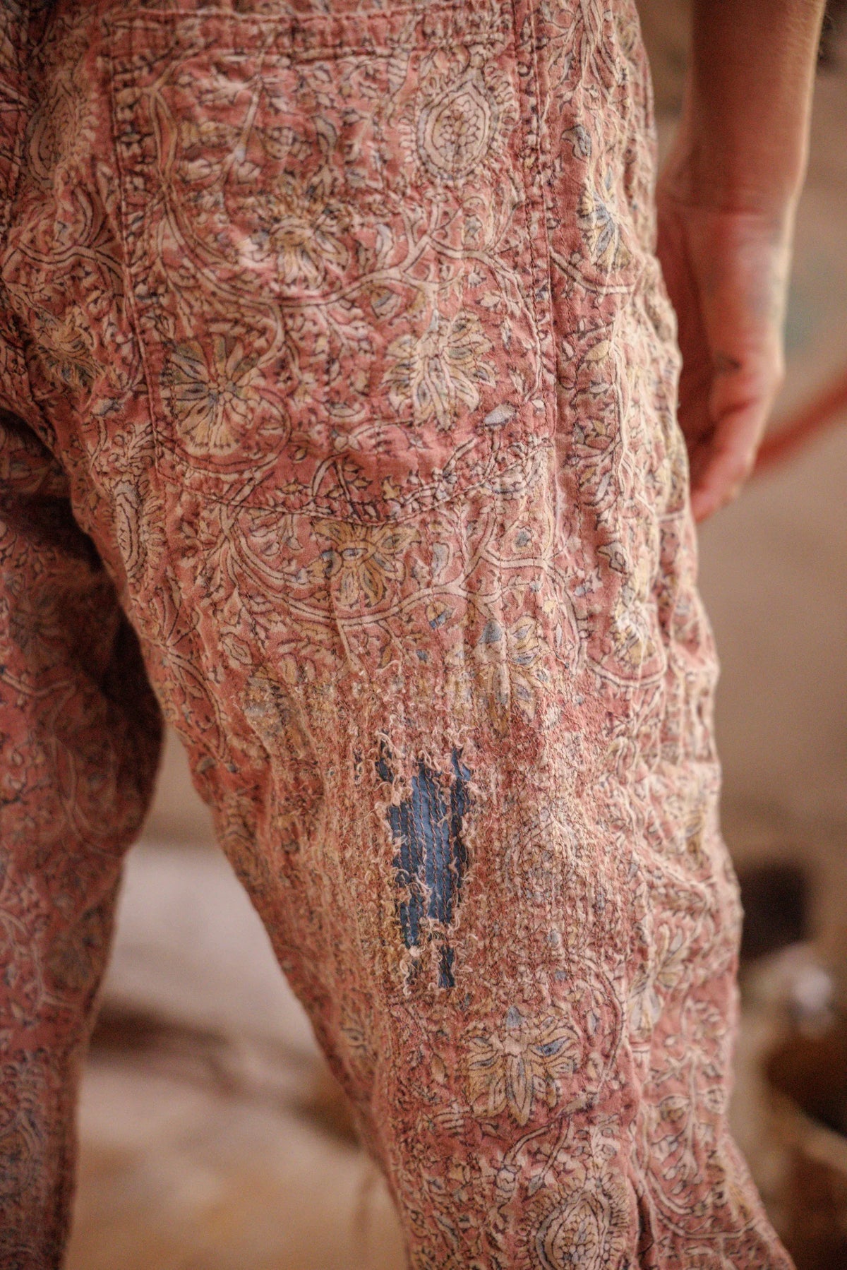 Quilted Blockprint Roe Pants