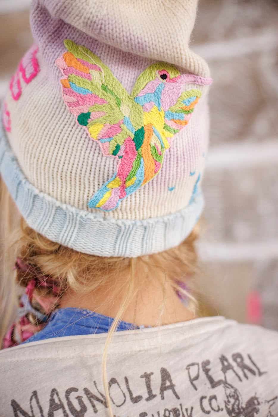 Embroidered Love Beanie