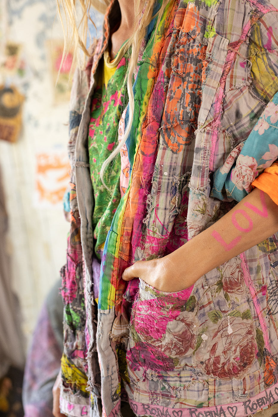 Yarn Dyed Patchwork Roamers Kimono