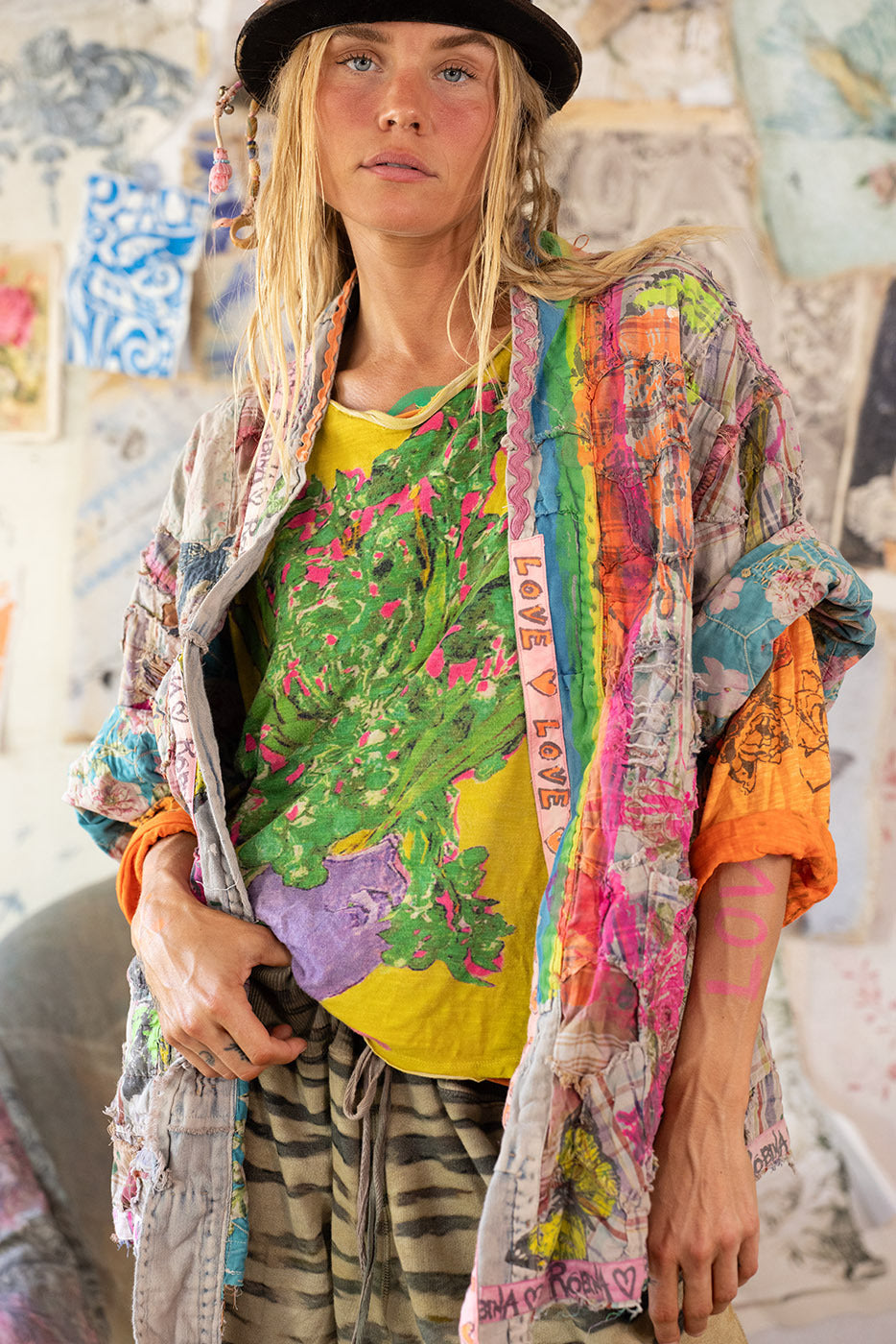 Yarn Dyed Patchwork Roamers Kimono