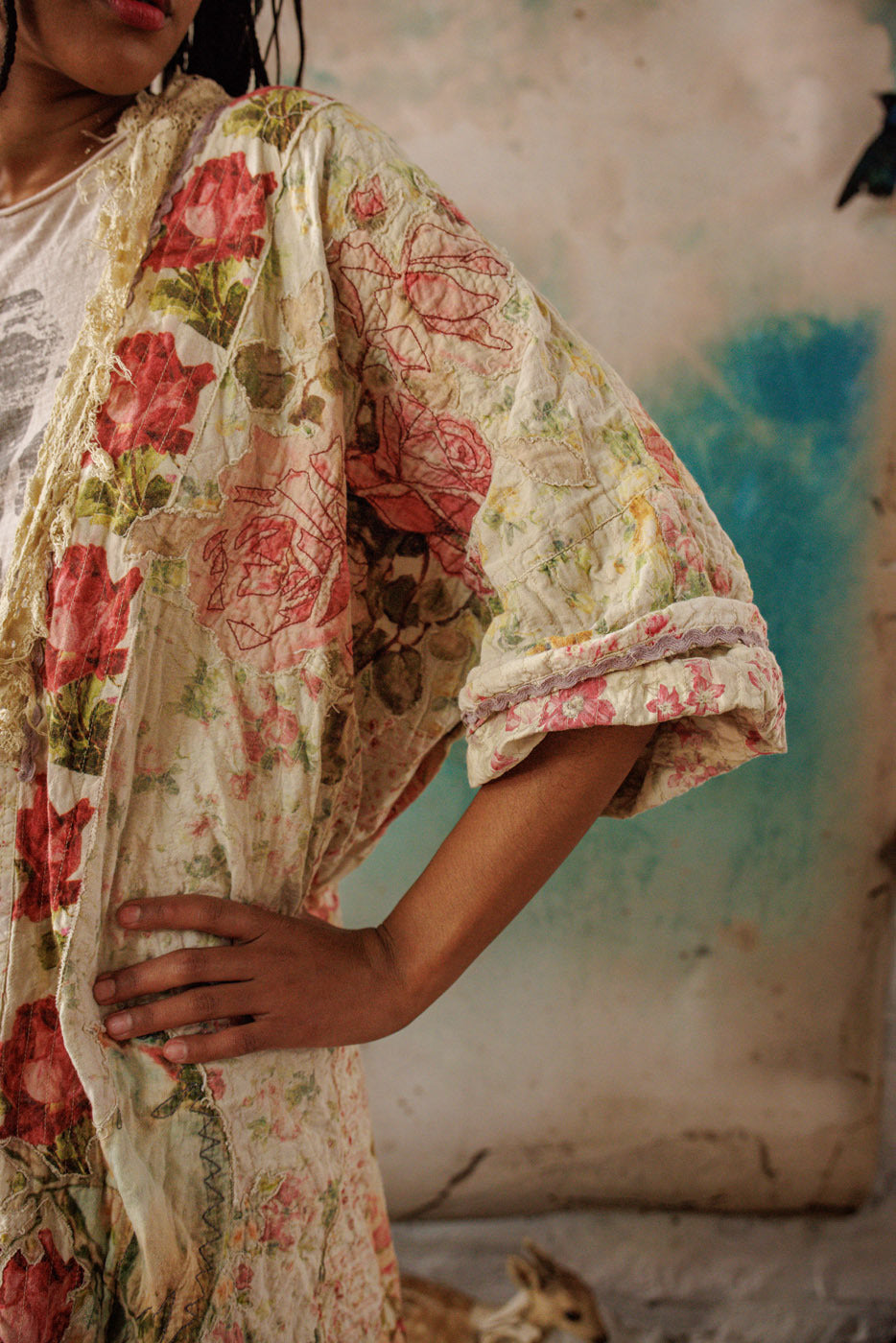 Floral Patchwork Vijji Kimono