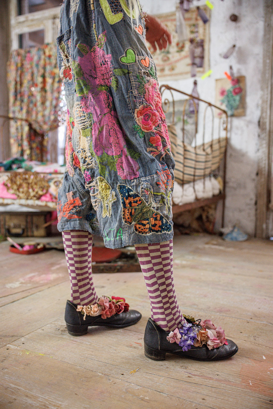 Embroidered Art Graphic Frankie Denims