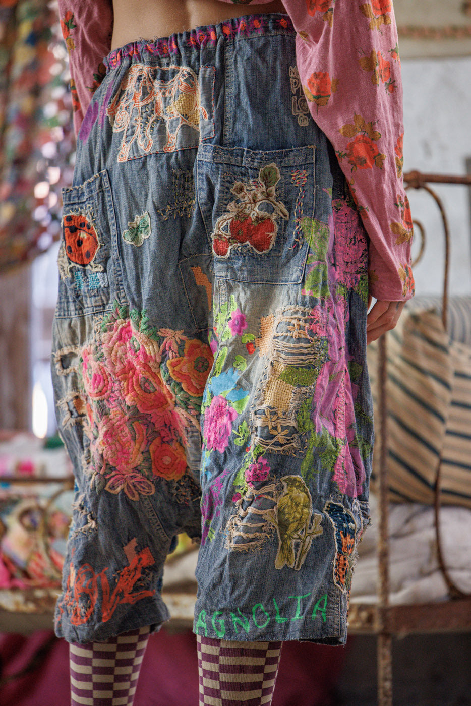 Embroidered Art Graphic Frankie Denims