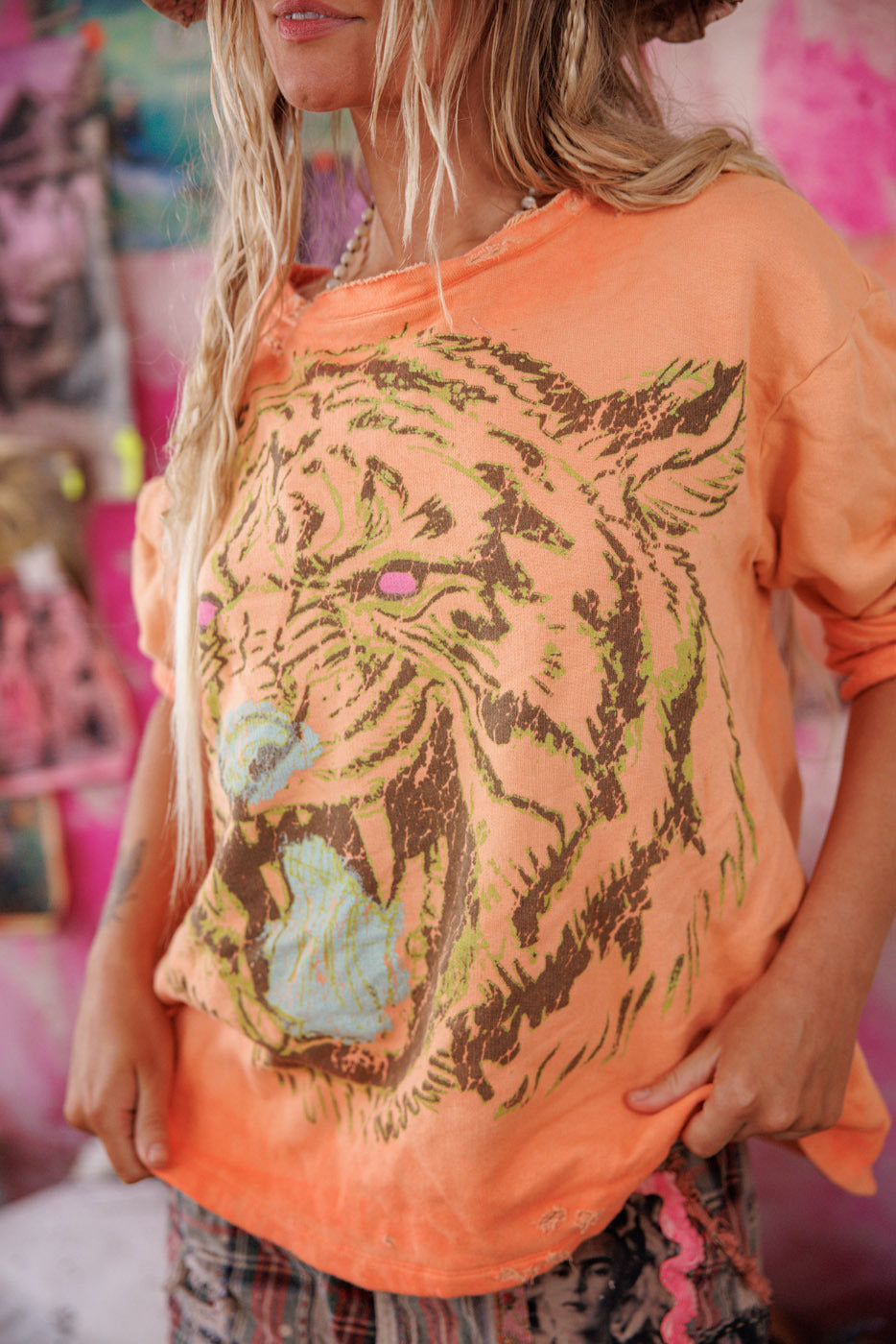 Tiger Face Hermosa Sweatshirt