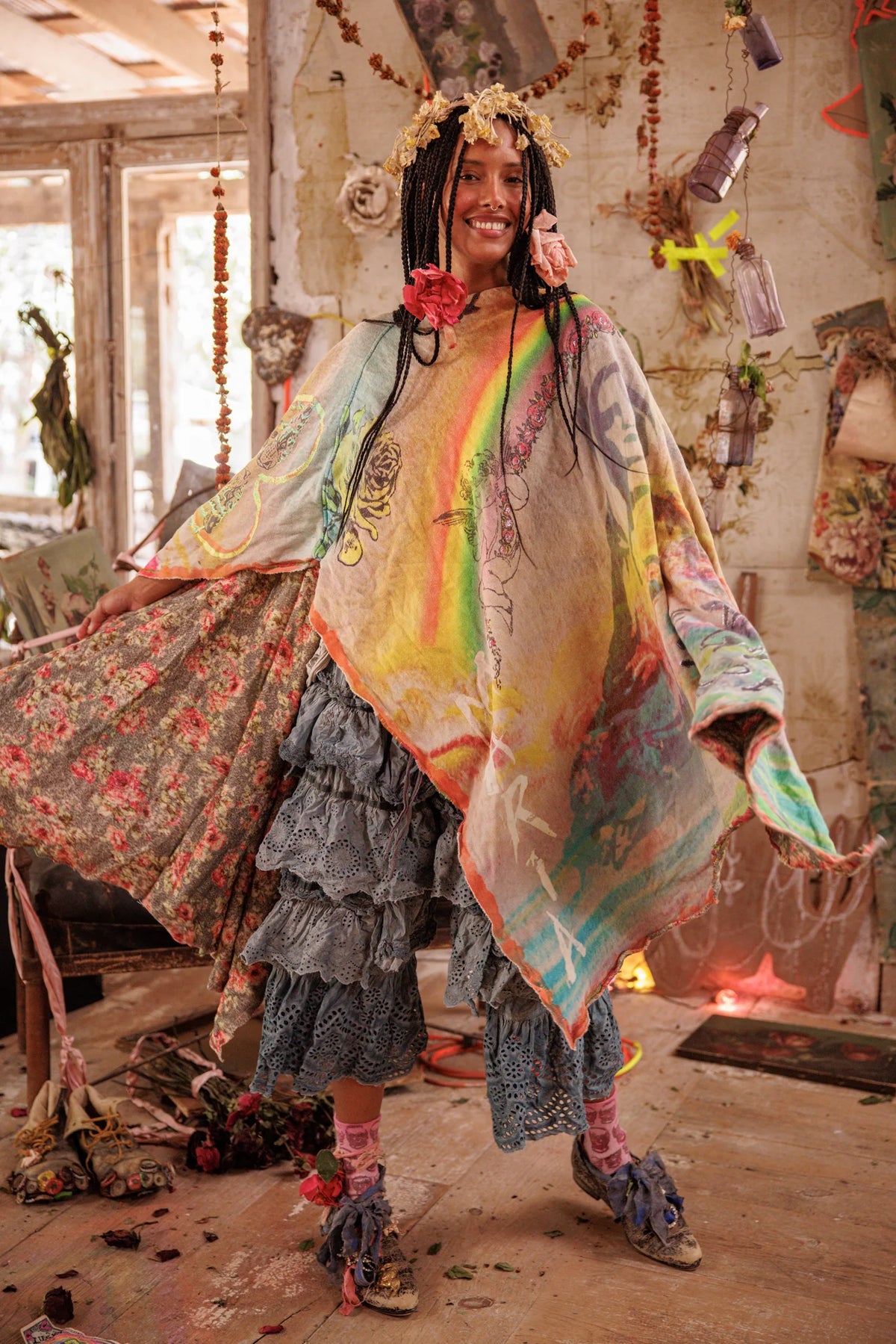 Rainbow Corazón Poncho