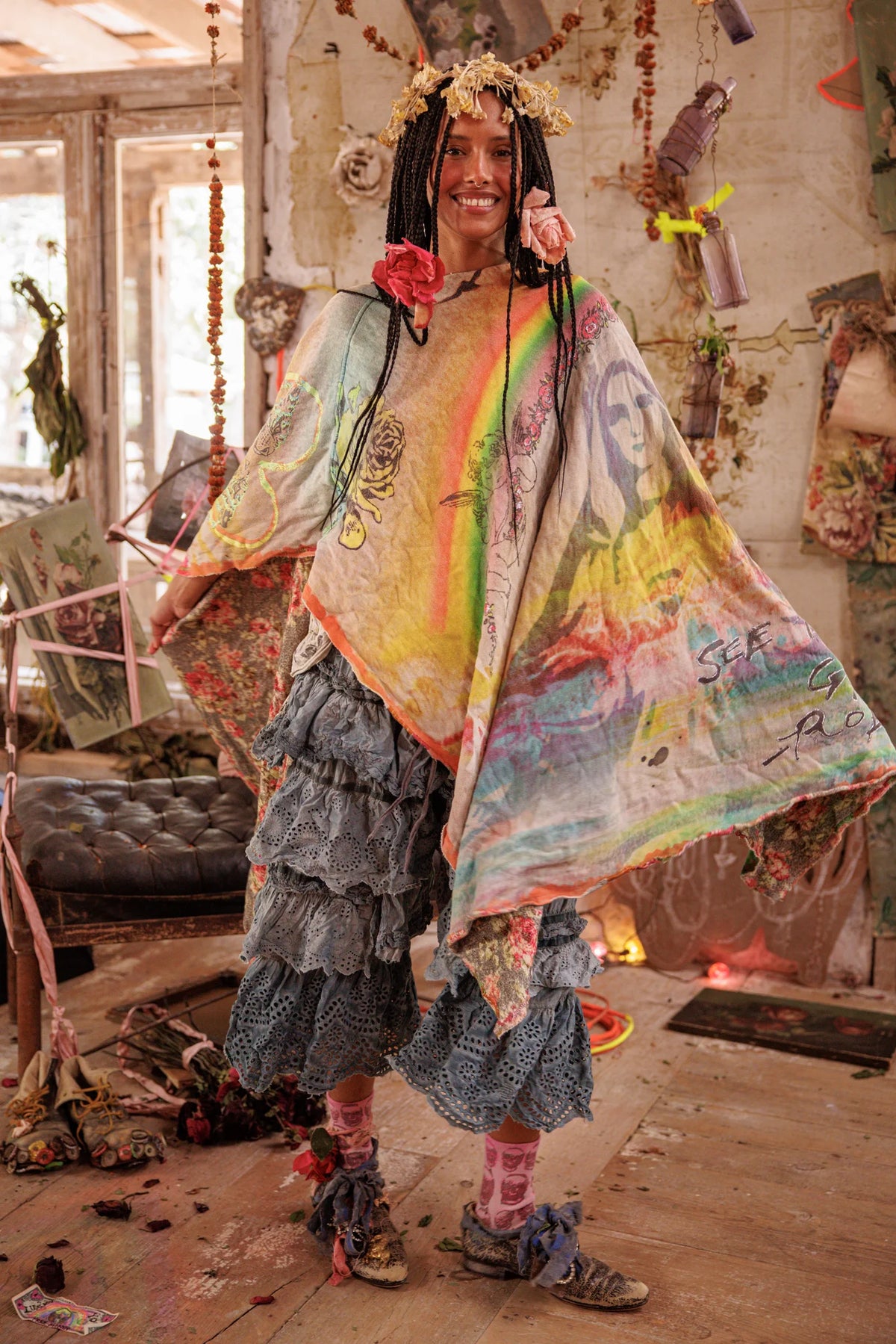 Rainbow Corazón Poncho