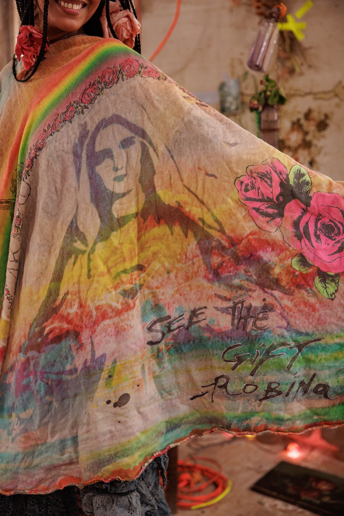 Rainbow Corazón Poncho