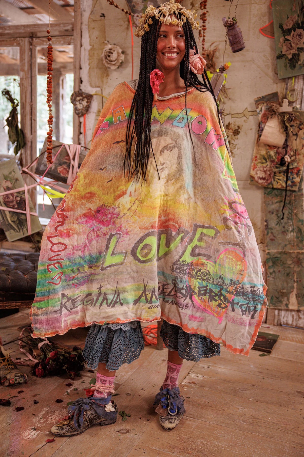 Rainbow Corazón Poncho
