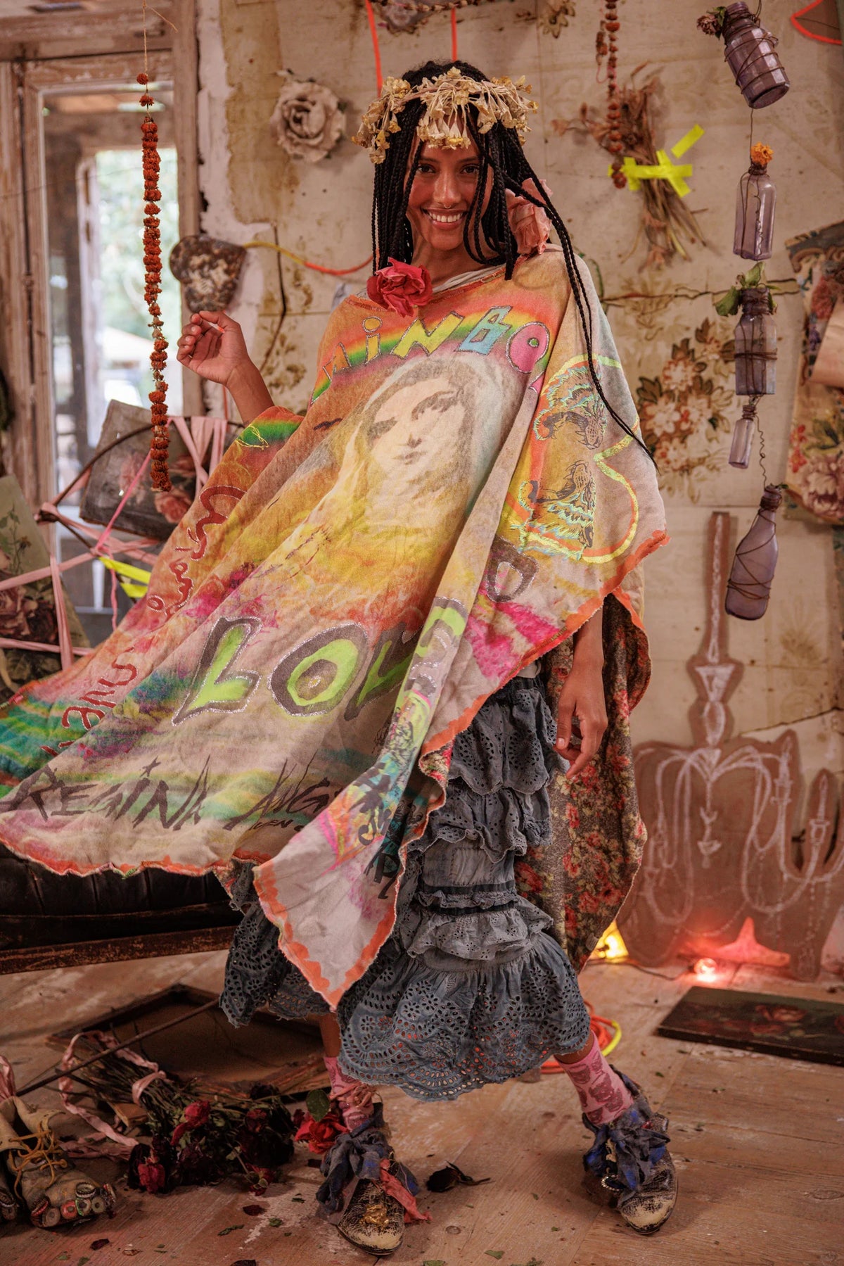 Rainbow Corazón Poncho