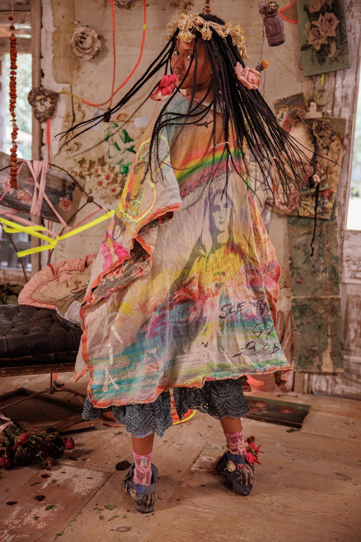 Rainbow Corazón Poncho