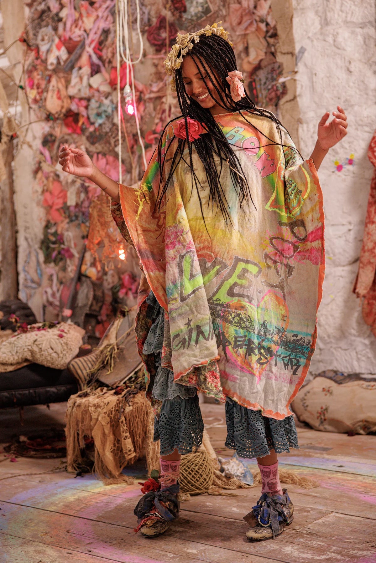 Rainbow Corazón Poncho