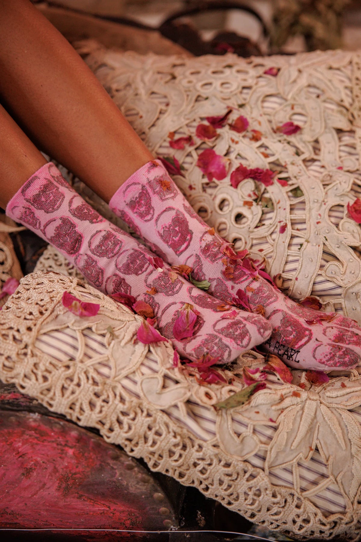 Glitter Skulls MP Socks