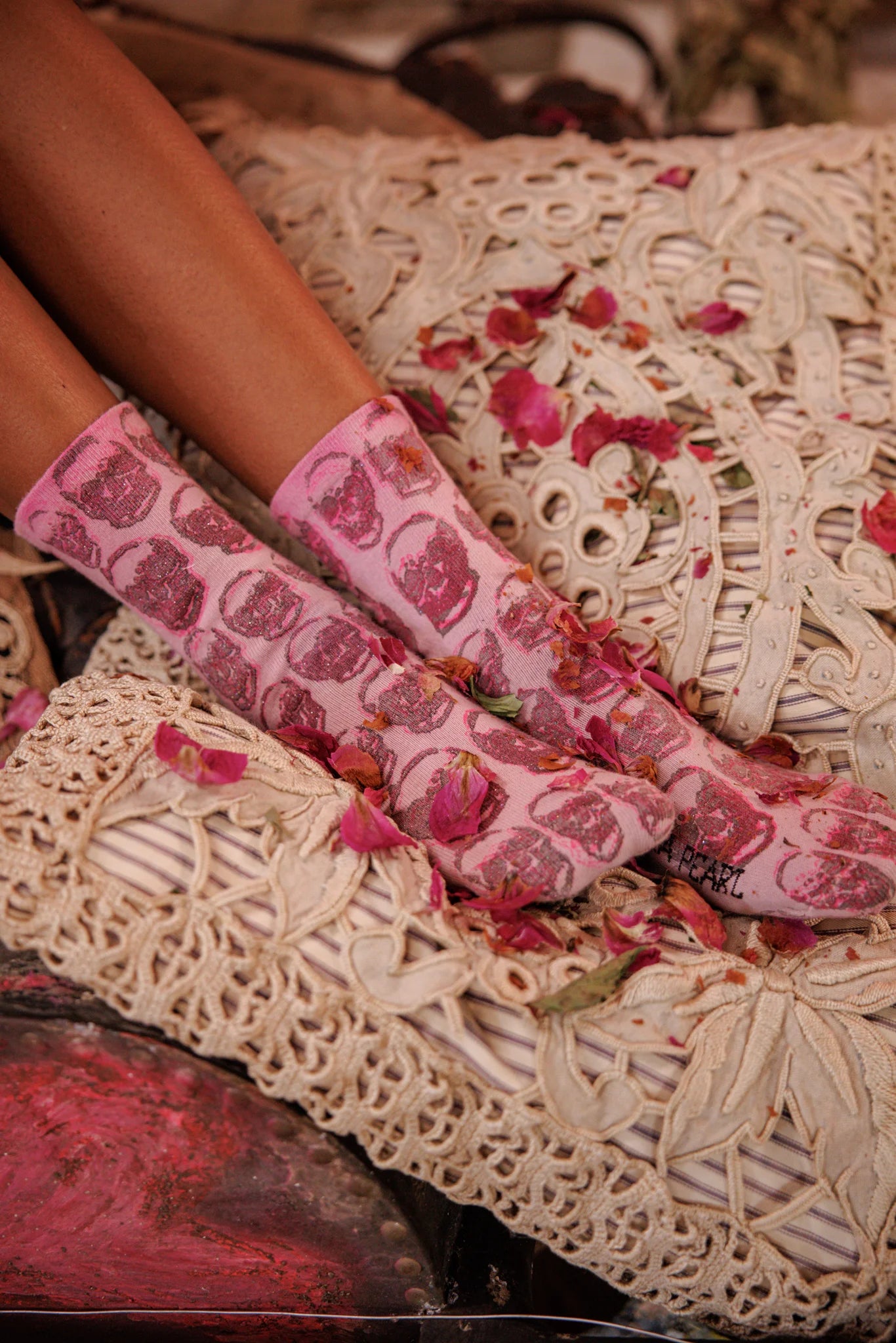 Glitter Skulls MP Socks