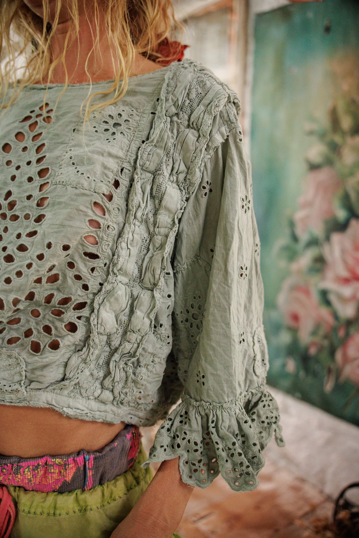Eyelet Pinny Blouse