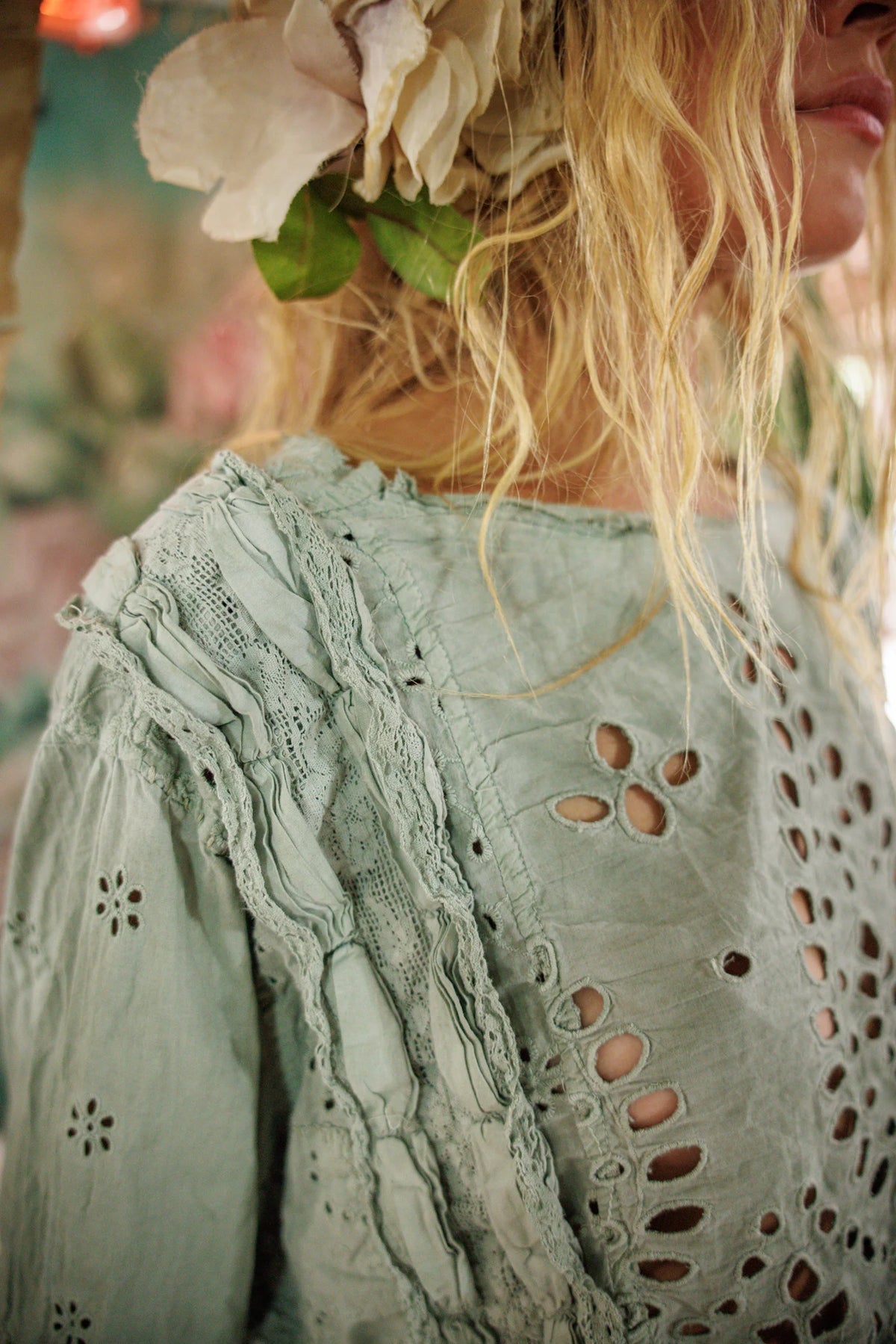 Eyelet Pinny Blouse