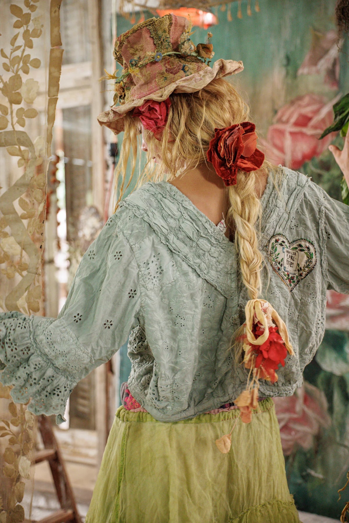 Eyelet Pinny Blouse
