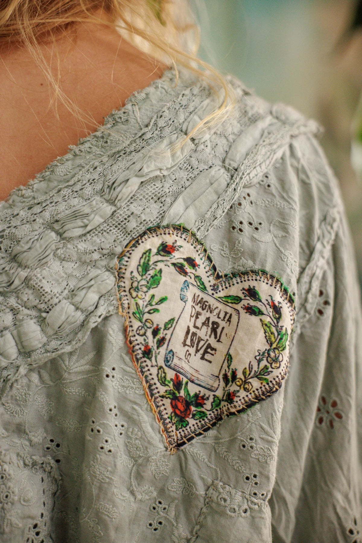 Eyelet Pinny Blouse