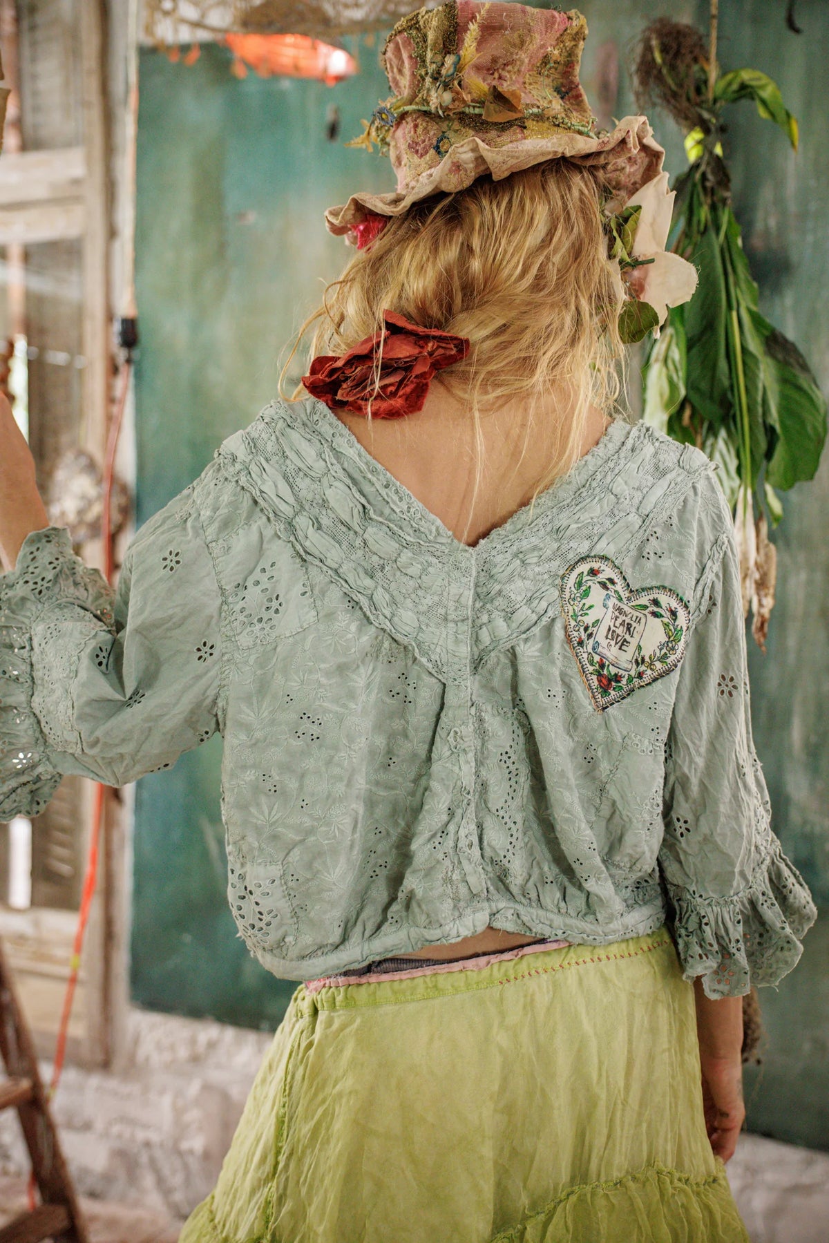 Eyelet Pinny Blouse