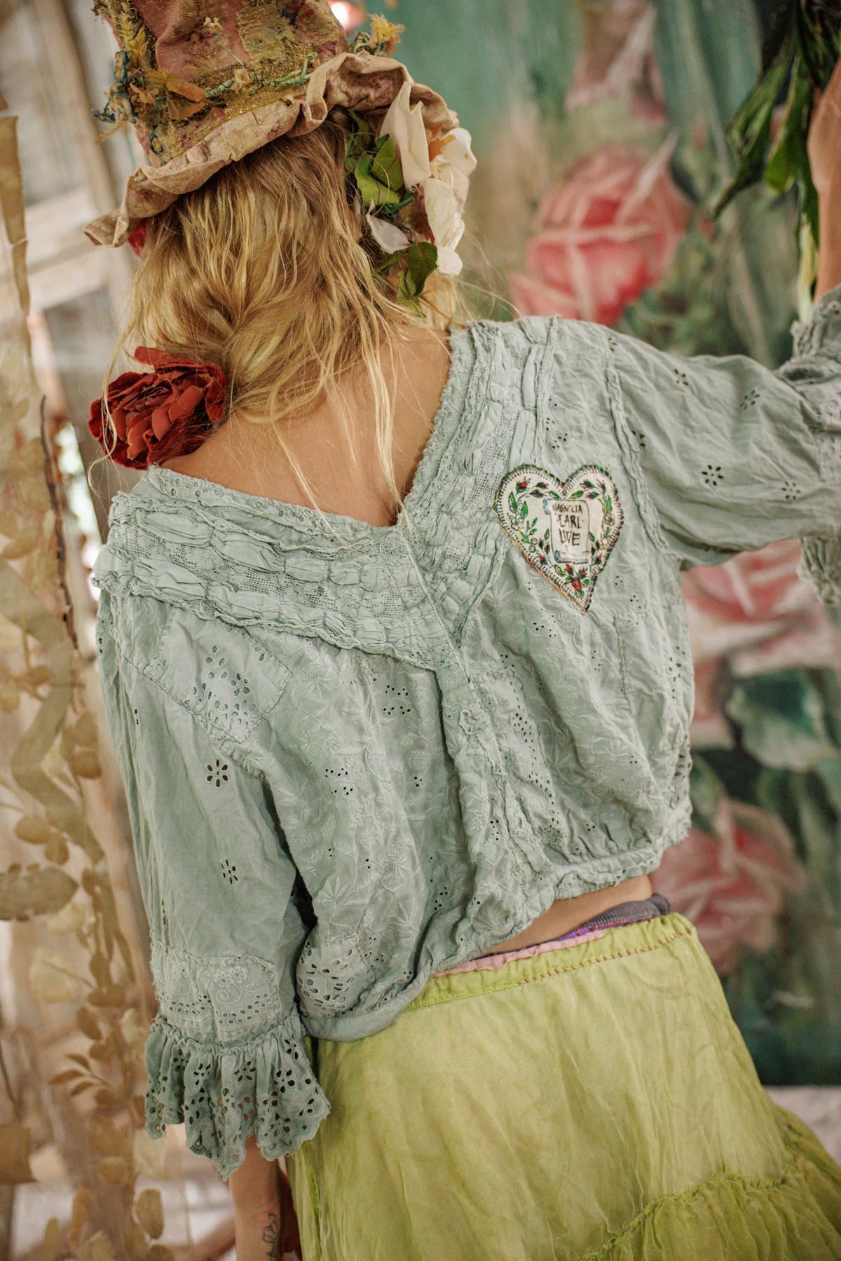 Eyelet Pinny Blouse