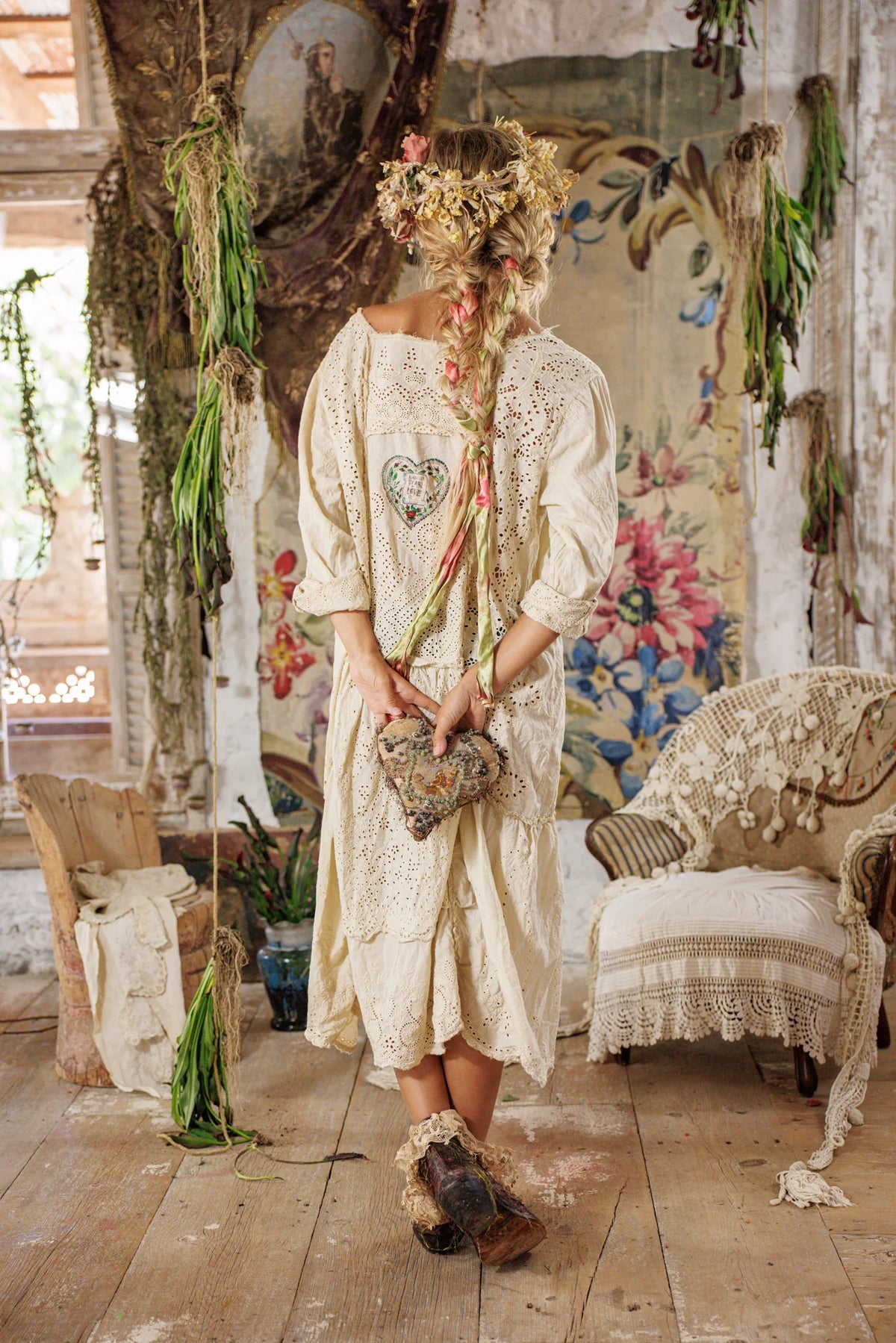 Eyelet Patchwork Helenia Dress