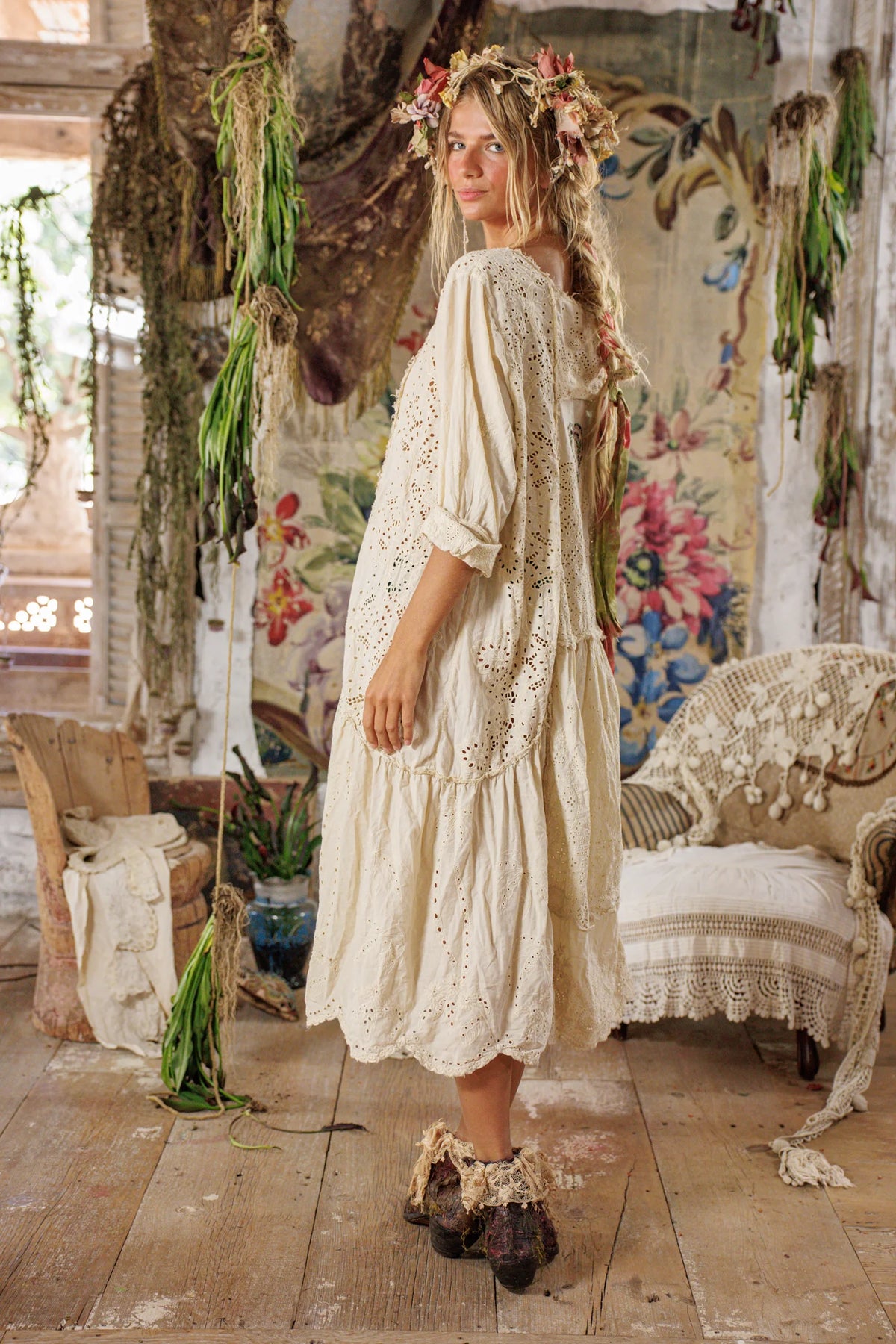 Eyelet Patchwork Helenia Dress