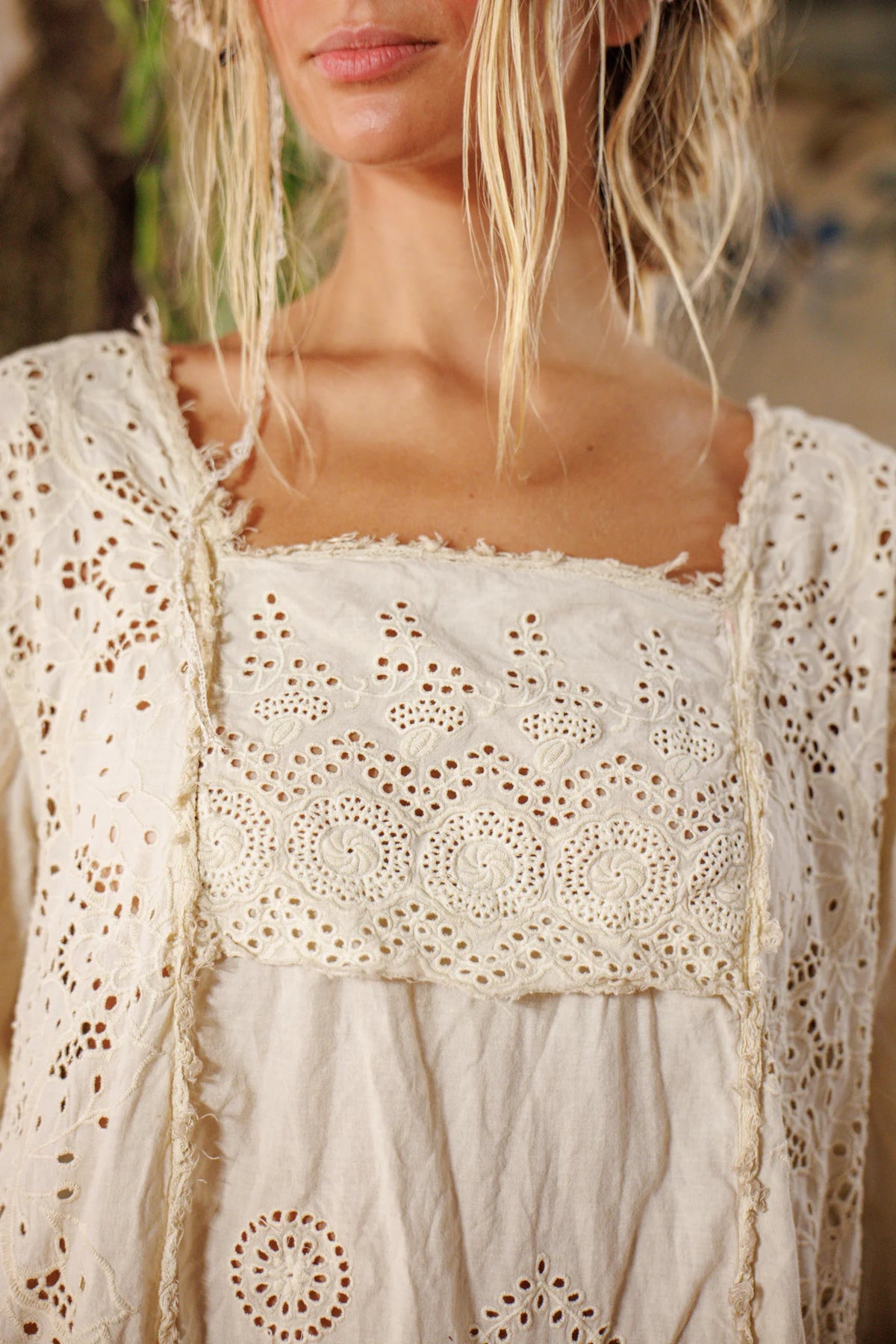Eyelet Patchwork Helenia Dress