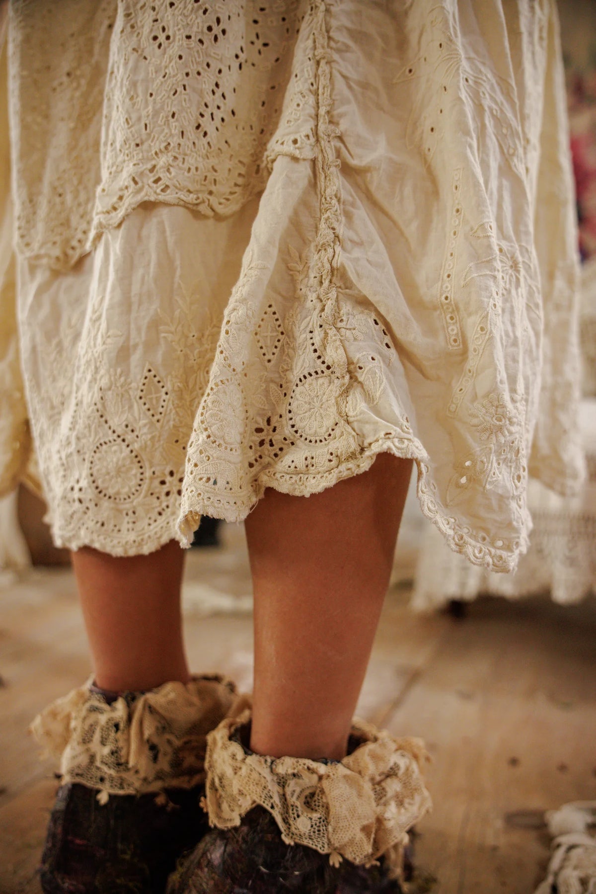 Eyelet Patchwork Helenia Dress