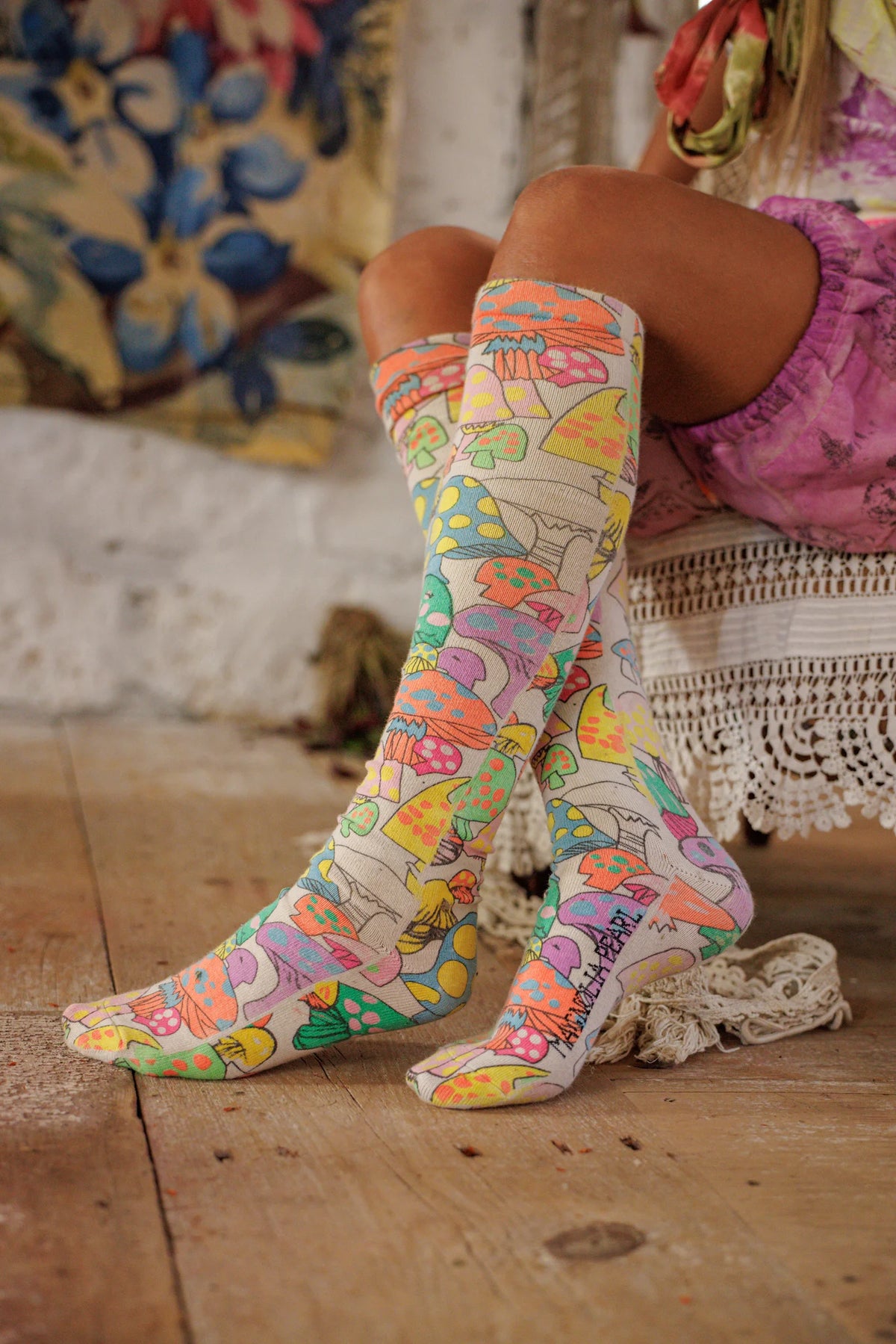 Wonderland OTK Socks