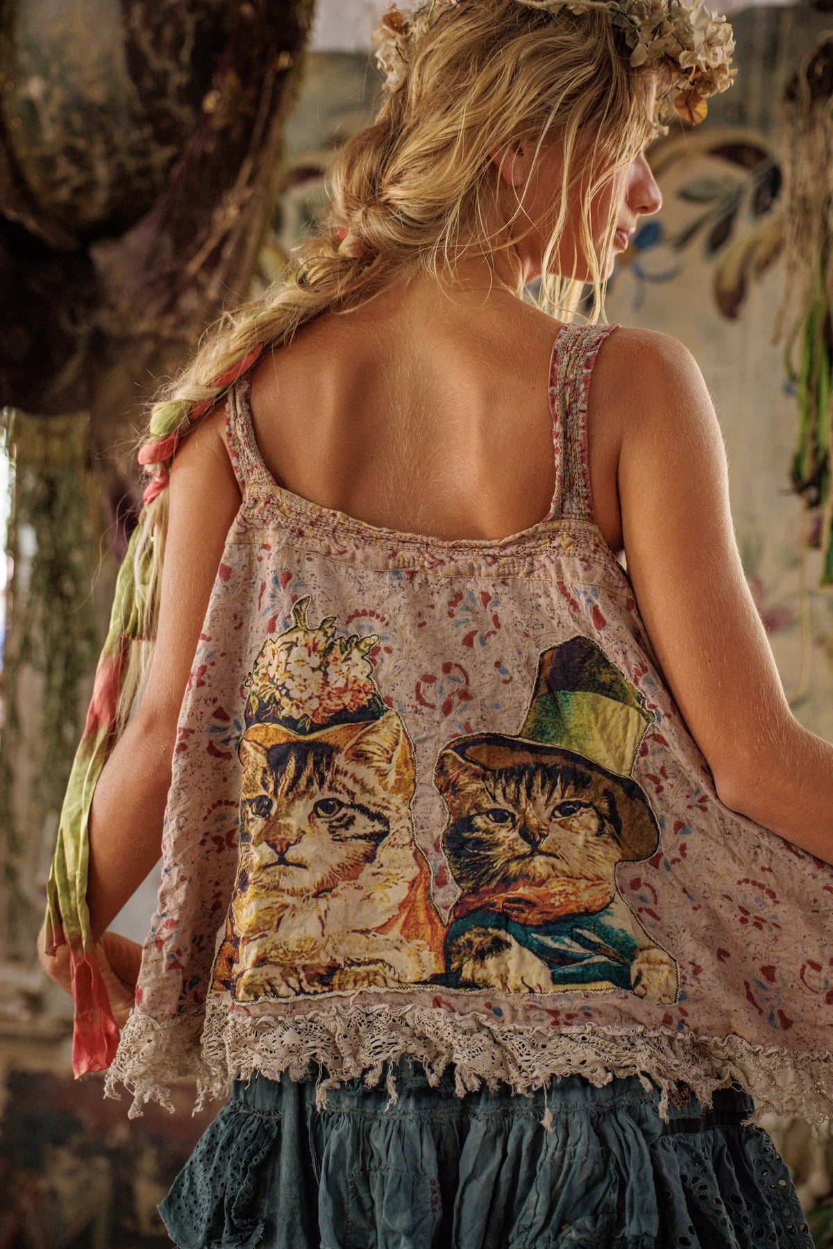 Appliqué Cat Amor Tank