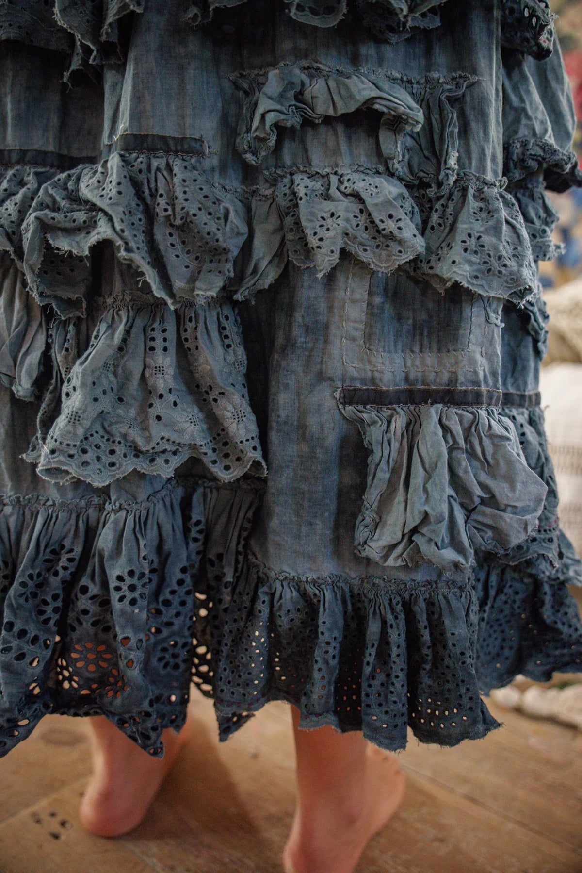 Eyelet Ruffle Guapa Skirt